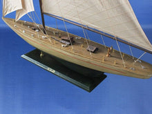 Load image into Gallery viewer, Wooden Rustic Enterprise Model Sailboat Decoration 60&quot;&quot;
