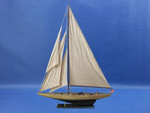Load image into Gallery viewer, Wooden Rustic Enterprise Model Sailboat Decoration 60&quot;&quot;