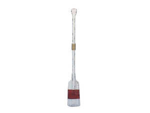 Wooden Rustic Manhattan Beach Decorative Rowing Boat Oar w/ Hooks 36""