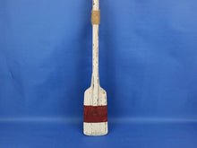Load image into Gallery viewer, Wooden Rustic Manhattan Beach Decorative Rowing Boat Oar w/ Hooks 36&quot;&quot;