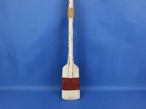 Wooden Rustic Manhattan Beach Decorative Rowing Boat Oar w/ Hooks 36""