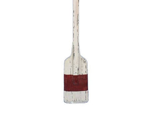 Wooden Rustic Manhattan Beach Decorative Rowing Boat Oar w/ Hooks 36""