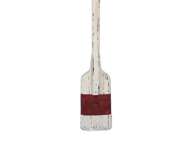 Wooden Rustic Manhattan Beach Decorative Rowing Boat Oar w/ Hooks 36