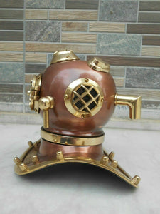 Pure Brass & Copper Mark V small Diving helmet