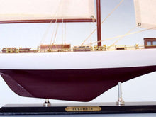 Load image into Gallery viewer, Wooden Columbia Limited Model Sailboat 25&quot;