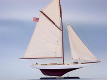 Load image into Gallery viewer, Wooden Columbia Limited Model Sailboat 25&quot;