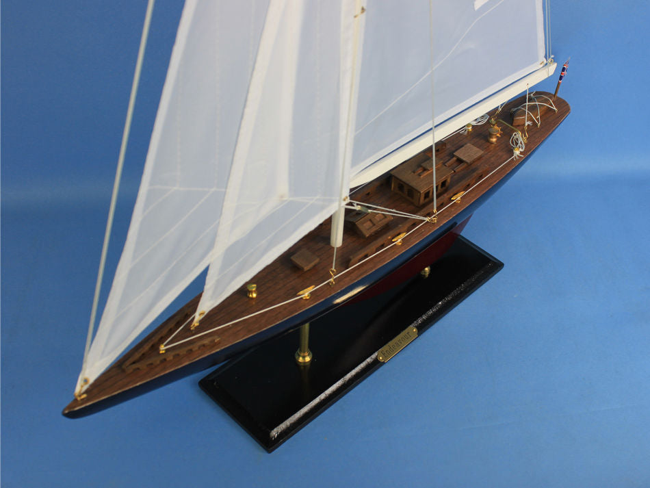 Wooden Endeavour Model Sailboat Decoration 35"