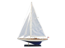 Load image into Gallery viewer, Wooden Enterprise Model Sailboat Decoration 35&quot;