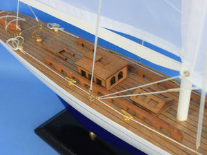 Wooden Enterprise Model Sailboat Decoration 35"
