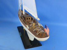 Load image into Gallery viewer, Wooden Intrepid Model Sailbaot Decoration 35&quot;