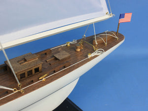 Wooden Intrepid Model Sailbaot Decoration 35"