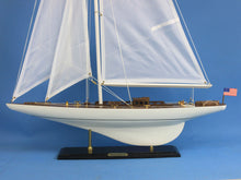 Load image into Gallery viewer, Wooden Intrepid Model Sailbaot Decoration 35&quot;