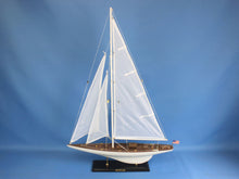 Load image into Gallery viewer, Wooden Intrepid Model Sailbaot Decoration 35&quot;