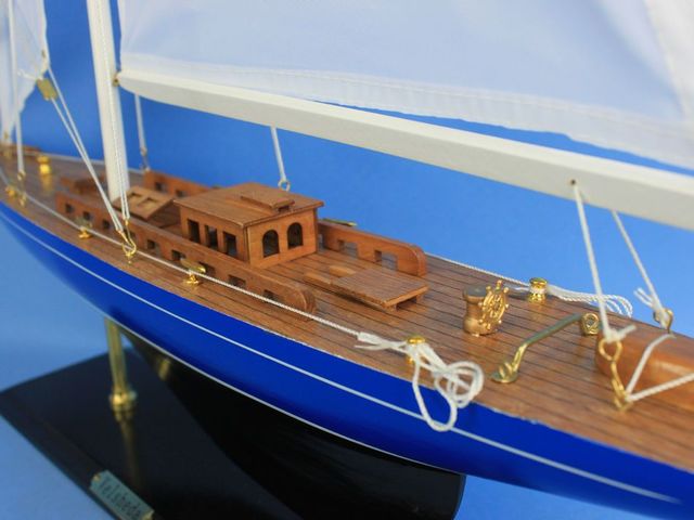 Wooden Velsheda Model Sailboat Decoration 35""