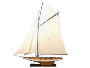 Wooden Columbia Model Sailboat Decoration 80"