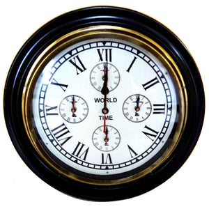 Marine Clock 16" - World Time Replica