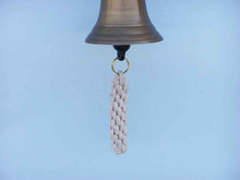 Load image into Gallery viewer, Antique Brass Hanging Anchor Bell 8&quot;