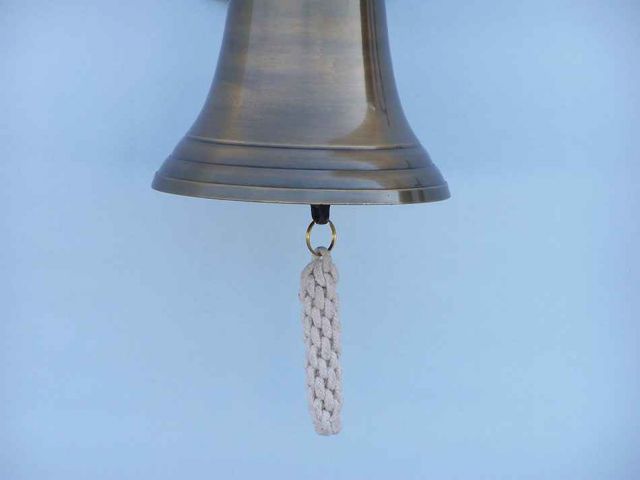 Antique Brass Hanging Anchor Bell 12"