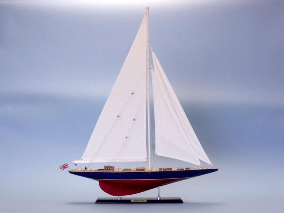 Wooden Endeavour Limited Model Sailboat Decoration 35"
