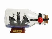 Load image into Gallery viewer, Black Pearl Pirate Ship in a Glass Bottle 5&quot;&quot;