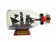 Load image into Gallery viewer, Caribbean Pirate Model Ship in a Glass Bottle 5&quot;&quot;