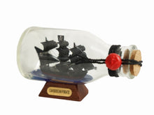 Load image into Gallery viewer, Caribbean Pirate Model Ship in a Glass Bottle 5&quot;&quot;