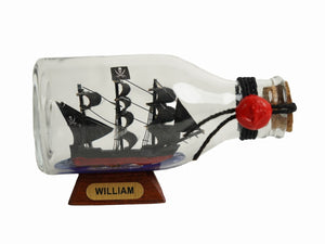 Calico Jack's The William Pirate Ship in a Bottle 5""