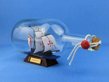 Load image into Gallery viewer, Santa Maria Model Ship in a Glass Bottle 9&quot;&quot;