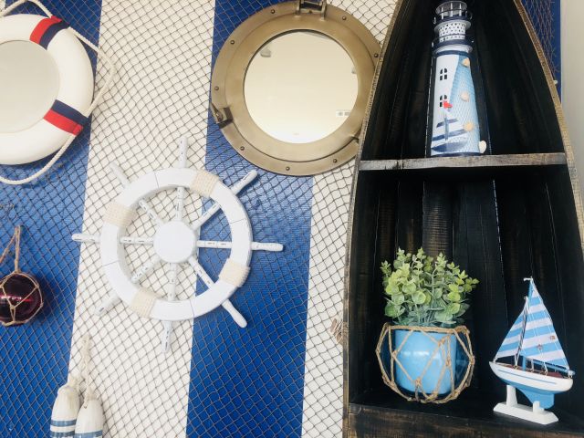 Rustic White Decorative Ship Wheel 18