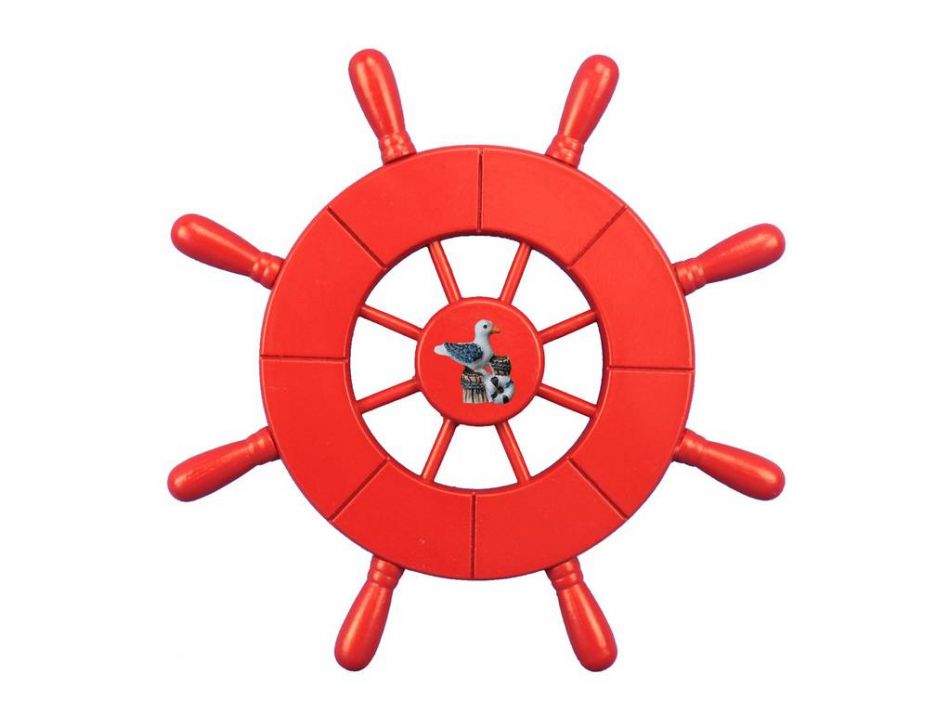 Rustic All Dark Blue Decorative Ship Wheel 9