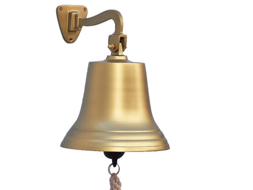 Antique Brass Hanging Ship's Bell 15