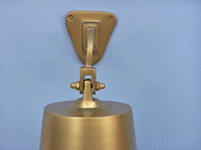 Load image into Gallery viewer, Antique Brass Hanging Ship&#39;s Bell 18&quot;