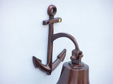Load image into Gallery viewer, Antique Copper Hanging Anchor Bell 8&quot;&quot;