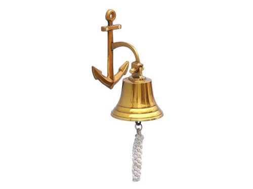Brass Plated Hanging Anchor Bell 8