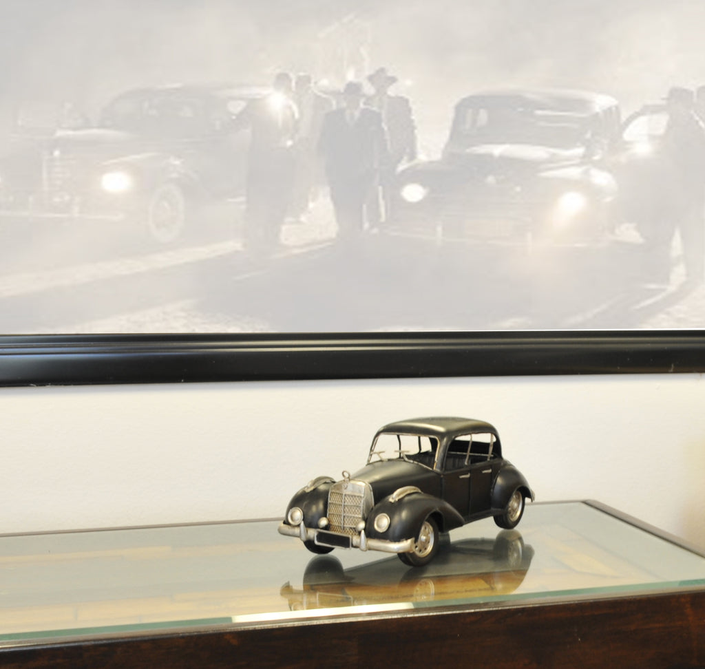 1937 Plymouth P4 Deluxe Black Metal Model Car