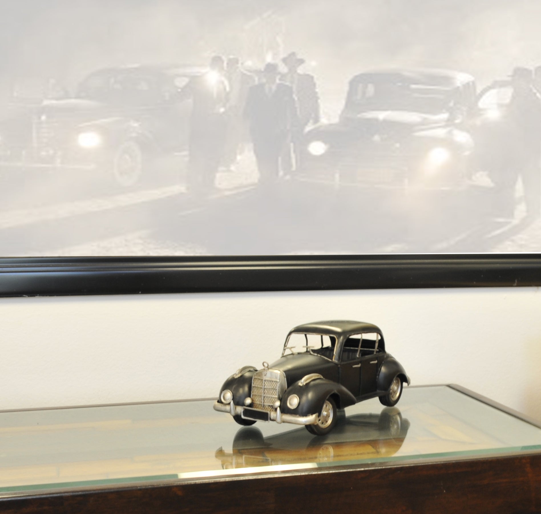 1937 Plymouth P4 Deluxe Black Metal Model Car