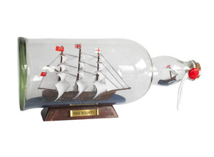HMS Bounty Model Ship in a Glass Bottle 11"