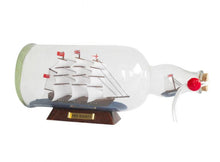 Load image into Gallery viewer, HMS Bounty Model Ship in a Glass Bottle 11&quot;
