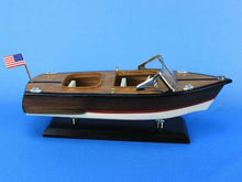 Load image into Gallery viewer, Wooden Chris Craft Runabout Model Speedboat 14&quot;&quot;