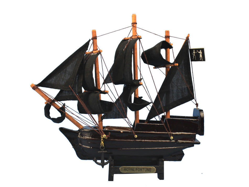 Wooden Black Bart's Royal Fortune Model Pirate Ship 7