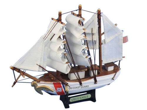Wooden United States Coast Guard USCG Eagle Model Ship 7