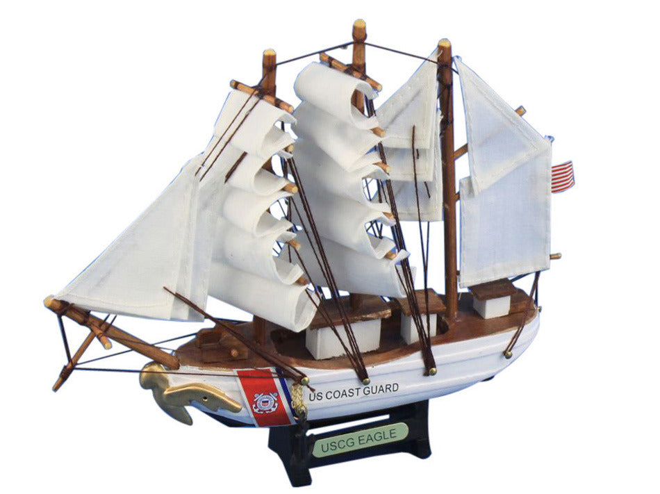 Wooden United States Coast Guard USCG Eagle Model Ship 7