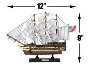 Wooden USS Constitution Tall Ship Model 12''