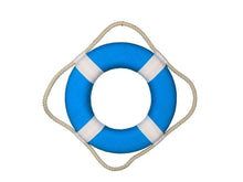Load image into Gallery viewer, Vibrant Light Blue Decorative Lifering with White Bands Christmas Ornament 10&quot;&quot;