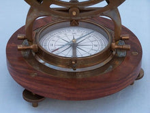 Load image into Gallery viewer, Antique Brass Alidade Compass 14&quot;&quot;