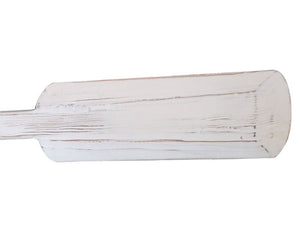 Wooden Rustic Whitewashed Marblehead Squared Decorative Rowing Boat Oar 62"" with Hooks