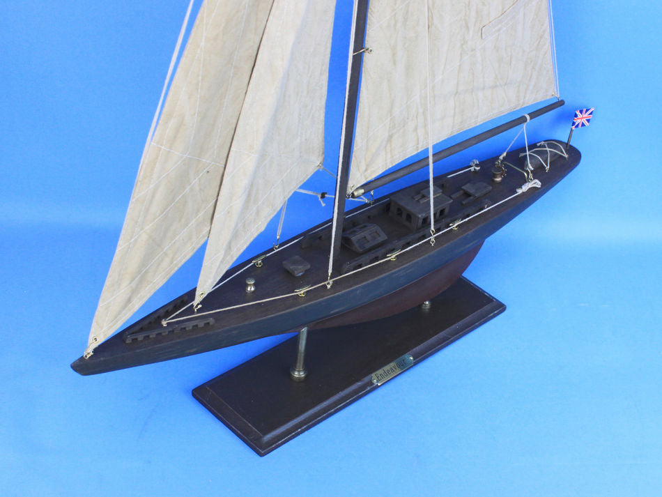 Wooden Vintage Endeavour Limited Model Sailboat Decoration 35"