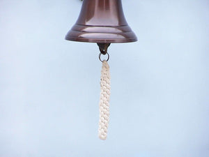 Antique Copper Hanging Anchor Bell 10"