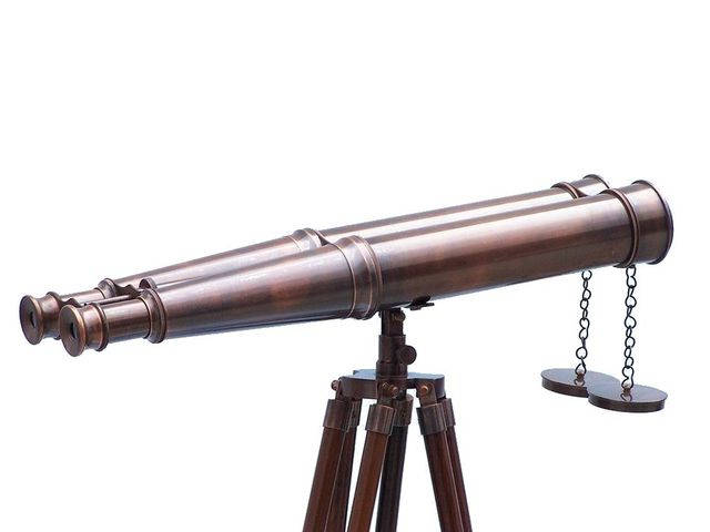 Floor Standing Admiral's Antique Copper Binoculars 62"