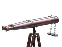 Load image into Gallery viewer, Floor Standing Admiral&#39;s Antique Copper Binoculars 62&quot;